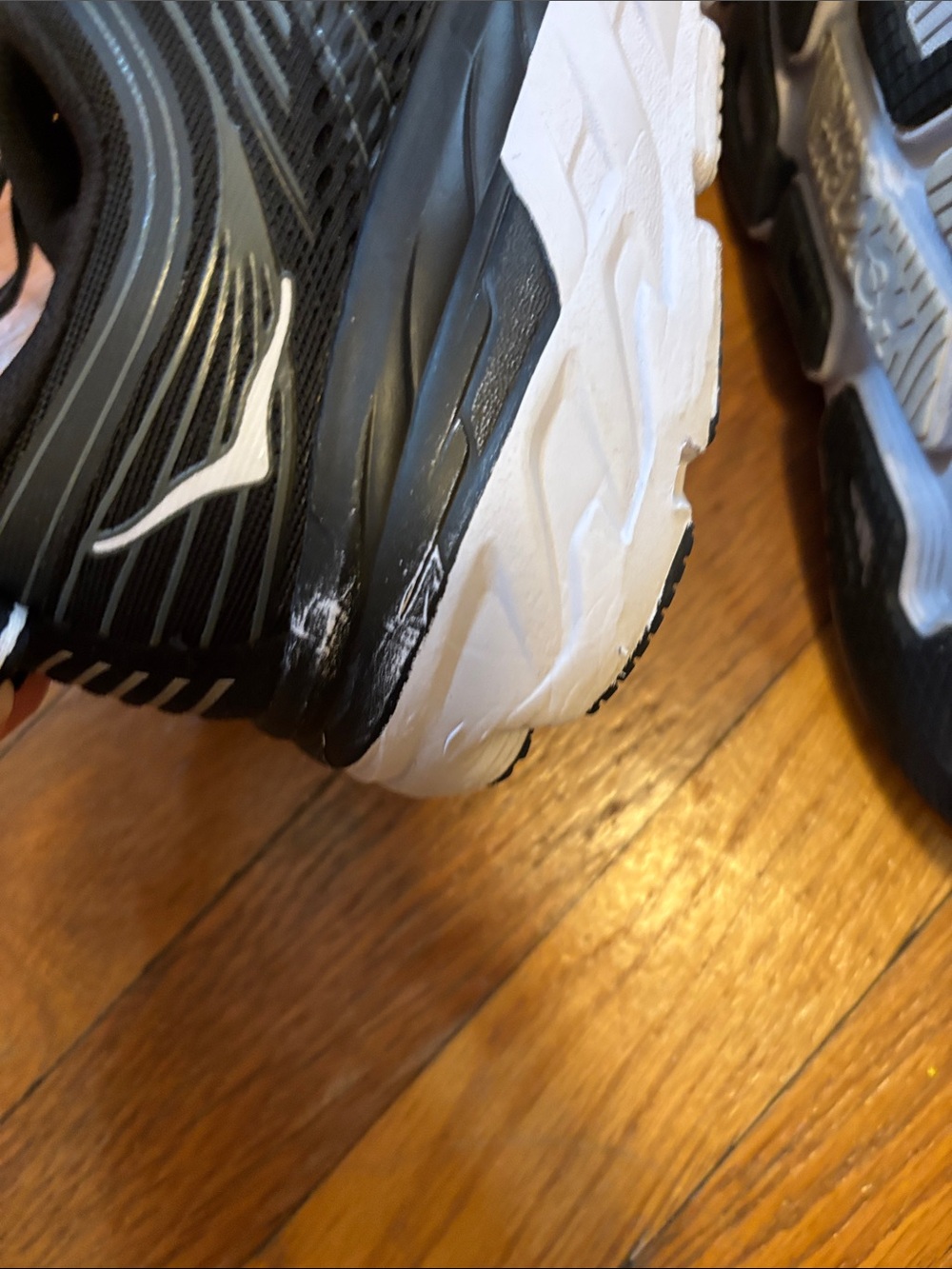 Hoka Bondi 7 Black & White Women’s Running Sneakers - Picture 8 of 9